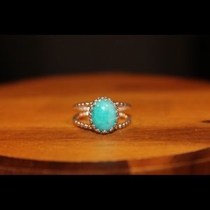 Amazonite Ring, Sterling Silver